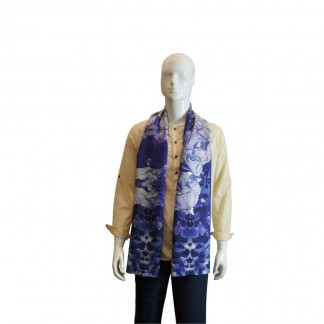 Khăn đũi dài tơ tằm Tuổi xuân Thạch anh tím 45*180 cm